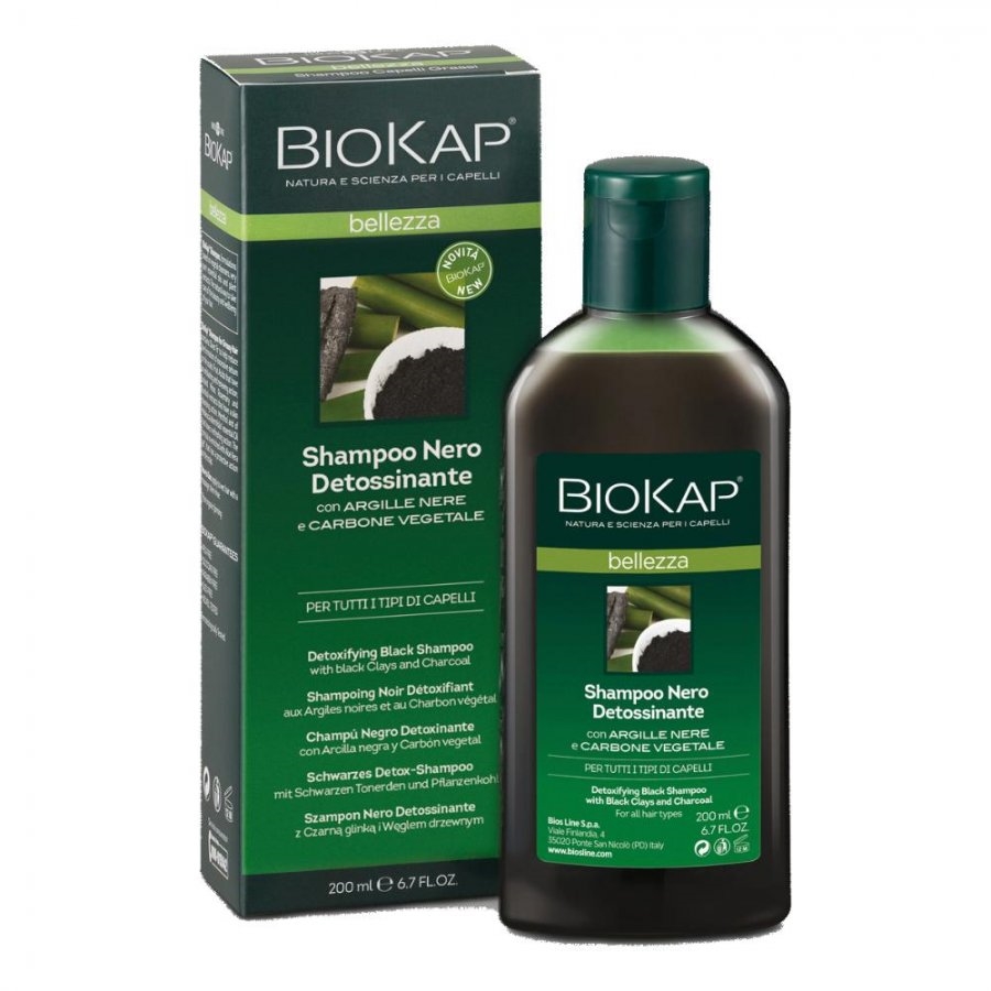 Shampoo Nero Detossinante, per tutti i tipi di capelli